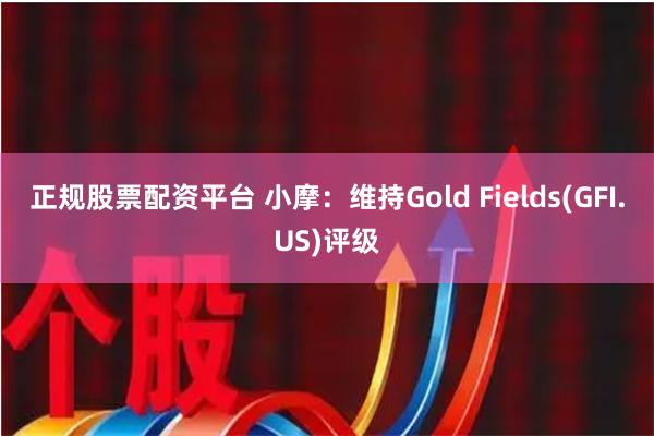 正规股票配资平台 小摩：维持Gold Fields(GFI.US)评级