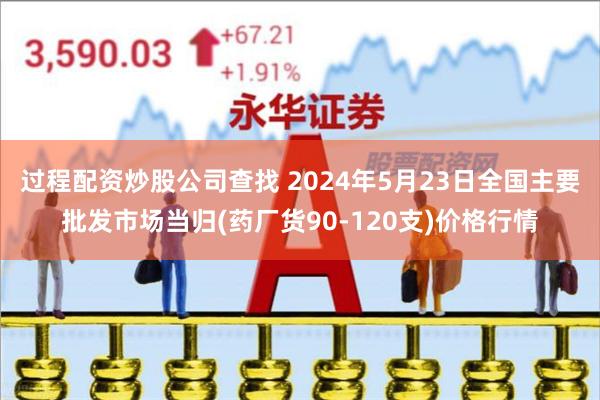 过程配资炒股公司查找 2024年5月23日全国主要批发市场当归(药厂货90-120支)价格行情