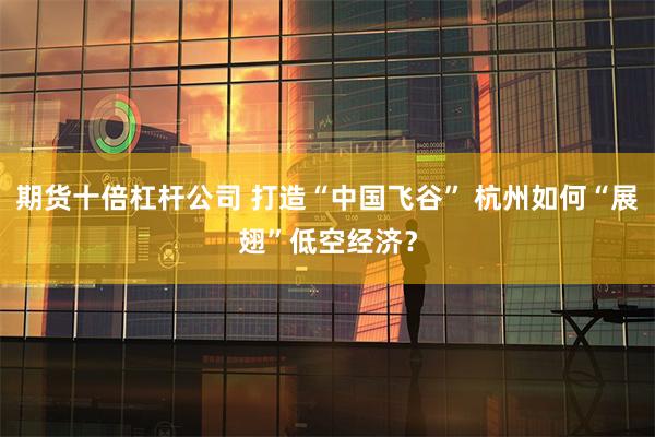 期货十倍杠杆公司 打造“中国飞谷” 杭州如何“展翅”低空经济？