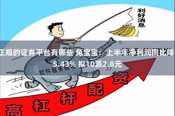 正规的证券平台有哪些 兔宝宝：上半年净利润同比降15.43% 拟10派2.8元