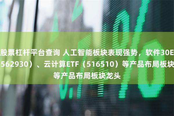 股票杠杆平台查询 人工智能板块表现强势，软件30ETF（562930）、云计算ETF（516510）等产品布局板块龙头