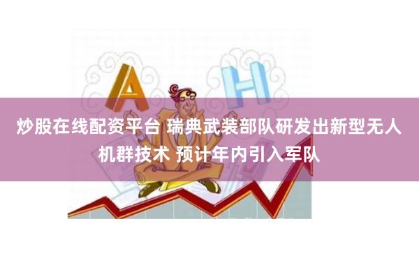 炒股在线配资平台 瑞典武装部队研发出新型无人机群技术 预计年内引入军队