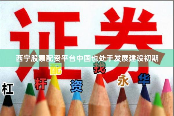 西宁股票配资平台中国也处于发展建设初期