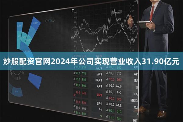 炒股配资官网2024年公司实现营业收入31.90亿元